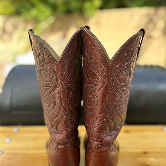Dan Post Rich Brown Western Boots - Picture 5 of 16